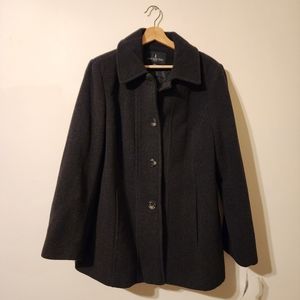 Women's XL London Fog Charcoal Peacoat